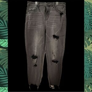 Edgy Distressed Gray Skinny Jeans